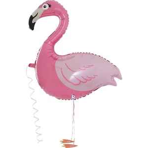 Fun Walking Balloon Friends Flamingo Helium Foil Balloon - 39"