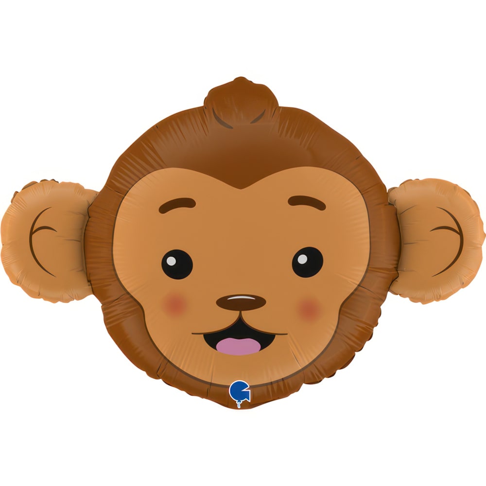Monkey Head Shape Foil Balloon - 36"