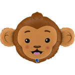 Monkey Head Shape Foil Balloon - 36"