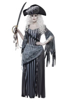 Deluxe Ghost Ship Princess Costume, Grey, with Dress and Hat