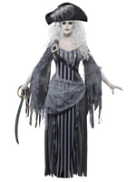 Deluxe Ghost Ship Princess Costume, Grey, with Dress and Hat