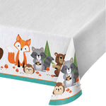 Woodland Animals Party Plastic Table Cover - Each