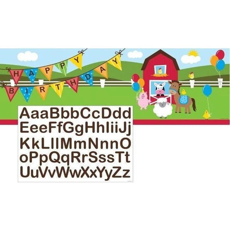 Farmhouse Fun Giant Party Banner - Each