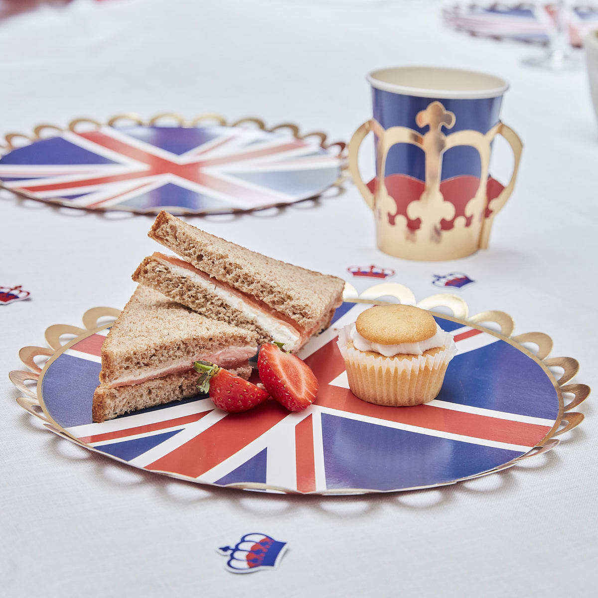 Union Jack Coronation Party Paper Plates