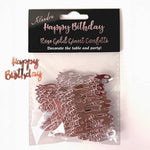 Giant Rose Gold Happy Birthday Confetti