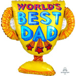 World's Best Dad Trophy Supershape Balloon