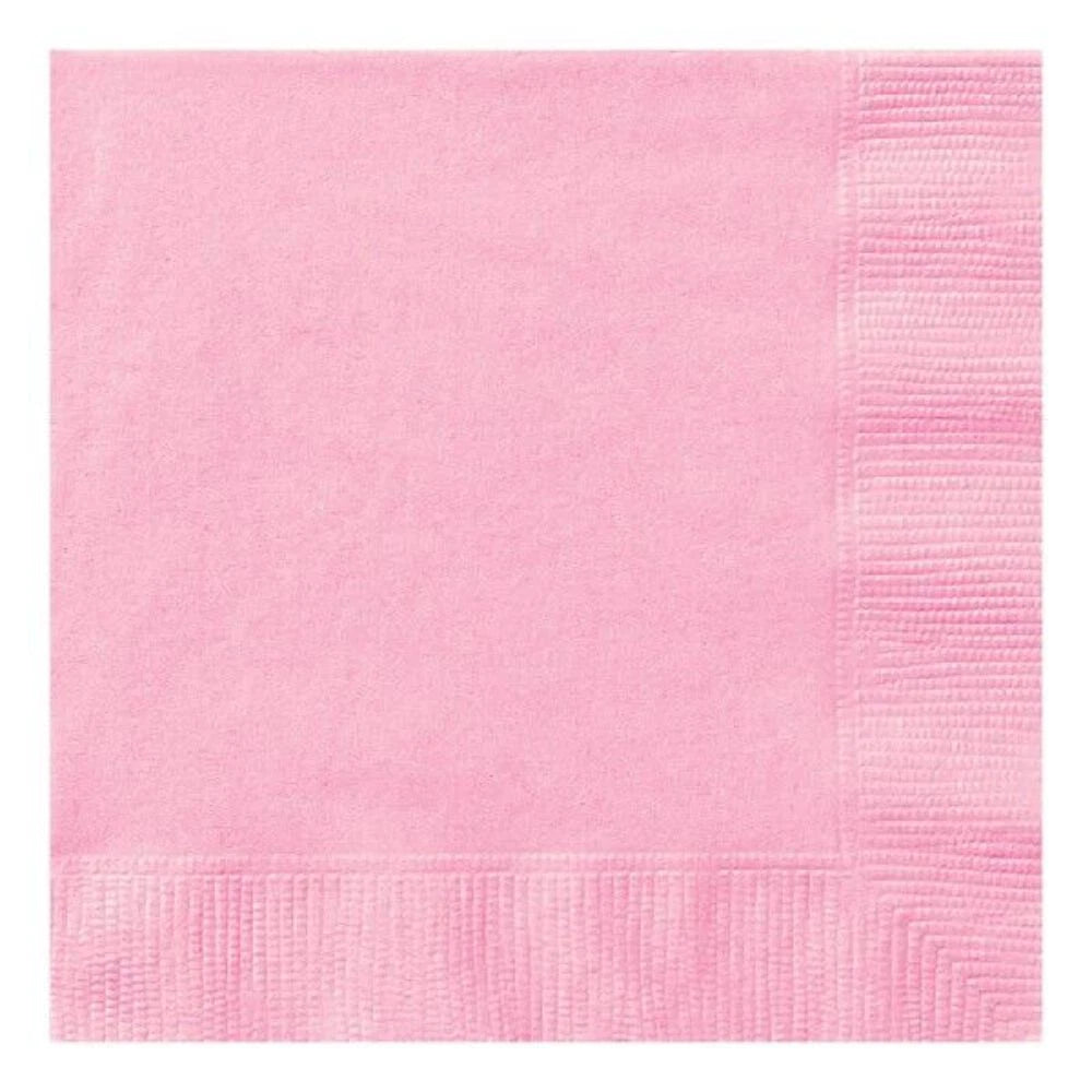 Lovely Pink Solid Beverage Napkins20ct