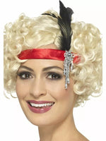 Red Satin Charleston Headband