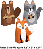 Woodland Animals Party Treat Bags - 8pk