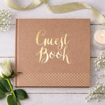 32 PAGE Gold Foiled Kraft Guest Book