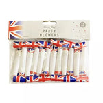 Union Jack Printed Party Blowers x 12