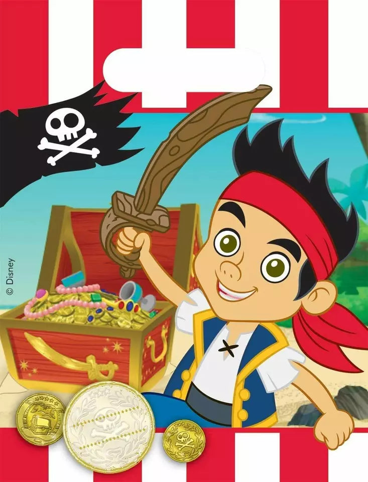 Jake & The Never Land Pirates Loot Party Bags - 6pk