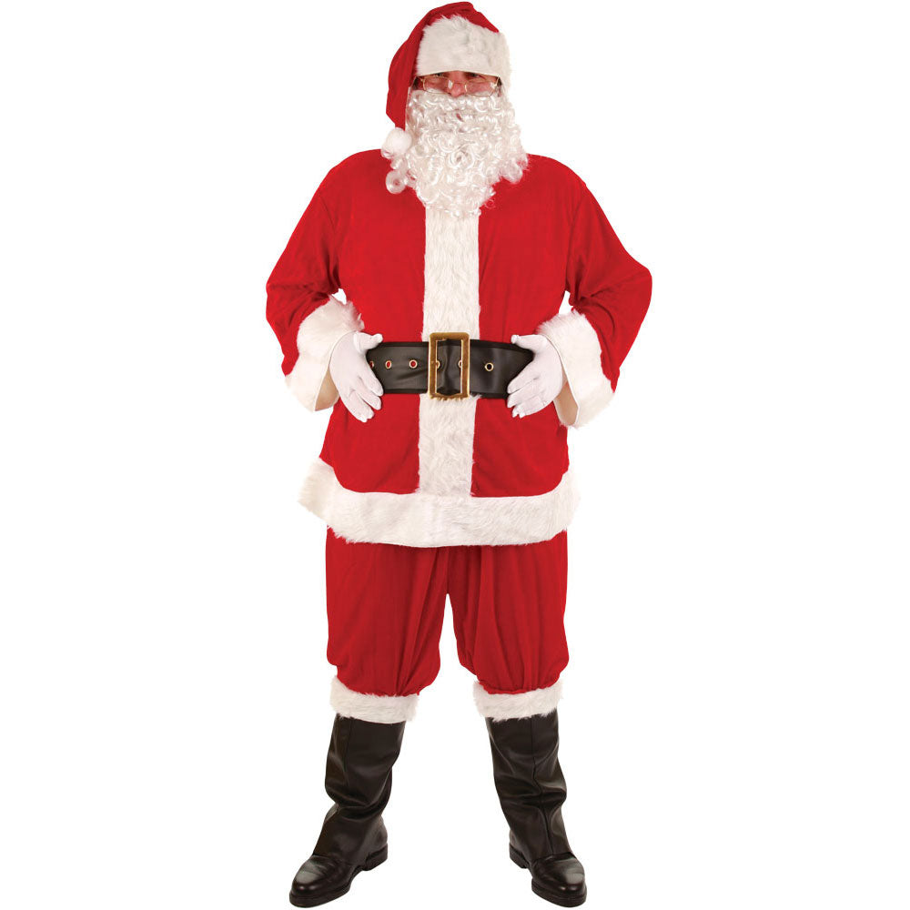 Super Deluxe Santa Suit - 8 Piece Adult Costume
