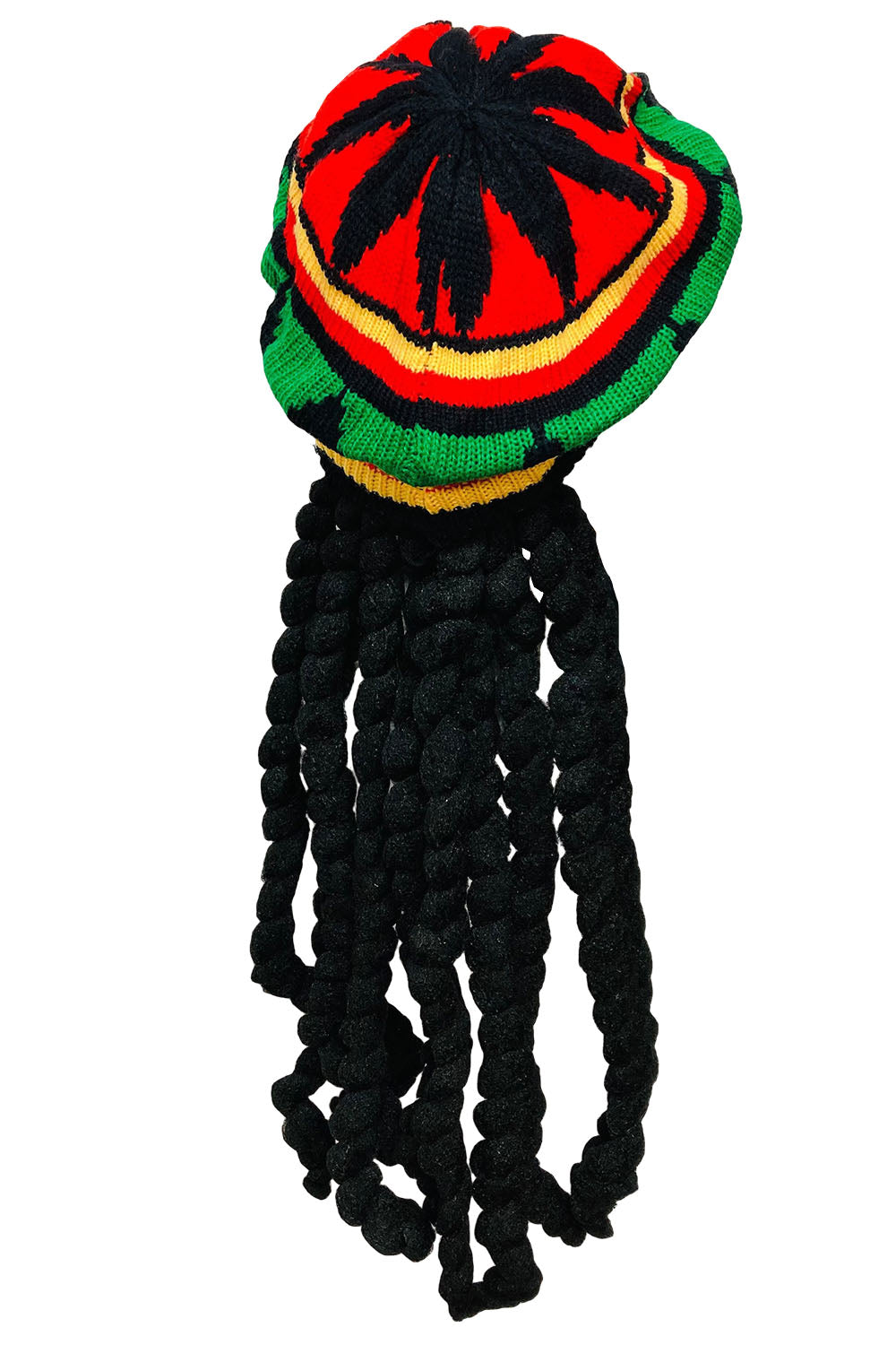 Unisex Rasta Jamaican Hat with Dreadlocks