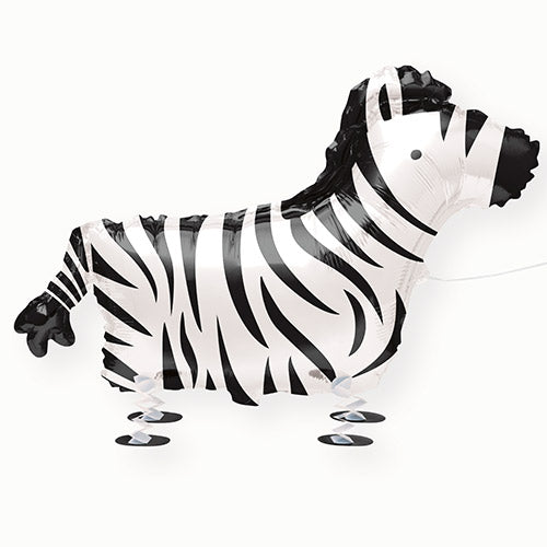 Fun Walking Pet Zebra Helium Foil Balloon - 30"